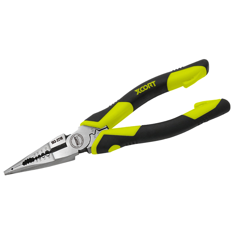 8"MULTI-FUNCTIONAL ECCENTRIC WIRE STRIPPING POINTED-NOSE PLIERS